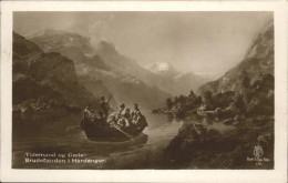 11089717 Hardanger Kuenstlerkarte
Tidemand Og Gude:
(Bild) Brudefaerden I Hard - Norvège