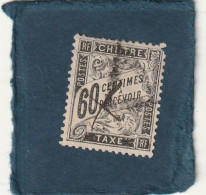 ///   FRANCE ///     N°  21 Timbre Taxe 60 Cts -- Dent ---  Côte 65€ - 1859-1959 Usados
