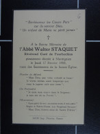 Abbé Walter Staquet Curé De Fourbechies Montignies 1955  /6/ - Devotieprenten