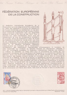 1977 FRANCE Document De La Poste Federation Europeenne De La Construction N° 1934 - Documentos Del Correo