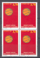 Andorra -Franc 1999 Baloncesto. Y=468 E=489 Bloque - Unused Stamps