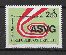 Austria 1981.  Seguros Sociales Yv 1493  (**) - Neufs