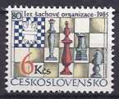 Chess Checoslovaquia  Czechoslovakia1985 - 80 Aniversario De La Federacion De Ajedrez - Schach