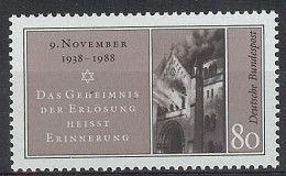 Germany 1988. Noche De Los Cristales Rotos M=1389 Y=1221  (**) - Unused Stamps