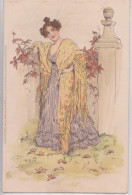 Illustrateur M.S.M. Femme Au Challe Art Nouveau Meissner Leipzig - Unclassified