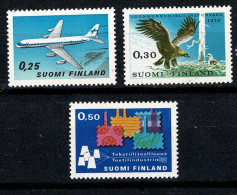 Finland 1970  Yv. 632**, 633**, 634**, Mi 665**, 667**, 668**, Facit 669**, 671**, 672** MNH - Unused Stamps