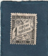 ///   FRANCE ///     N°  10 Timbre Taxe 1 Cts --   Gris - 1859-1959 Oblitérés