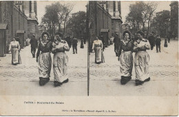 Carte Stéréoscopique PARIS Boulevard Des Palais - Cartoline Stereoscopiche