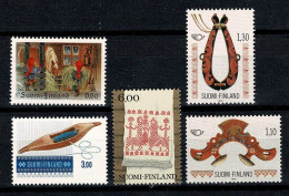 Finland 1979/1980  Yv. 824**, 825**, 826**, 835/836**,  Mi 860**, 861**, 862**, 871/72**, MNH - Unused Stamps