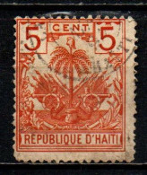 HAITI - 1892 -  STEMMA CON FOGLIE CADENTI - USATO - Haiti