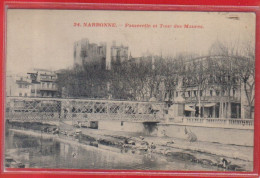 Carte Postale 11. Narbonne Passerelle Et Tour Des Maures   Très Beau Plan - Narbonne