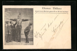 AK Thomas Dilkens, Riesiger Amerikanischer Soldat In Uniform, 2,33m Gross  - Autres & Non Classés