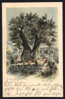 Künstler-AK Friedrich Perlberg: Jerusalem, Garten Gethsemane  - Perlberg, F.