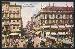 AK Berlin, Unter Den Linden, Blick In Die Friedrichstrasse, Victoria Café  - Mitte