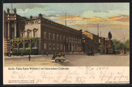 Lithographie Berlin, Palais Kaiser Wilhelm I. Mit Hirstorischem Eckfenster  - Mitte
