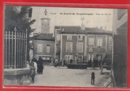 Carte Postale 11. Saint-André-de-Roquelongue  Place Du Marché  Très Beau Plan - Other & Unclassified