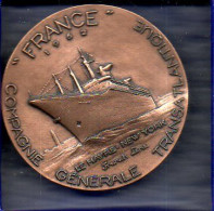 Médaille Paquebot France Par Monnaie De Paris 1962 - Professionnels / De Société