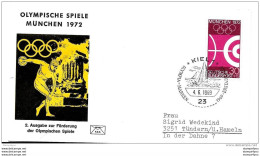 118 - 68/69 -  4 Enveloppes Allemandes - Timbres Olympiques - Oblit Spéciale De Kiel 1969 - Zomer 1972: München