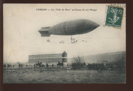 55 - VERDUN - LE DIRIGEABLE VILLE DE PARIS AU DESSUS DE SON HANGAR - SANS EDITEUR VISIBLE - Verdun