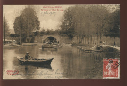 55 - VERDUN - LE CANAL AU CLAIR DE LUNE - BARQUE ET PENICHE - EDITEUR MARTIN-COLARDELLE - Verdun