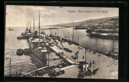 Cartolina Trieste, Molo Audace E Porto Nuovo  - Trieste