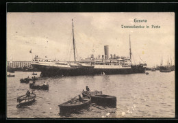AK Genova, Transatlantico In Porto  - Autres & Non Classés
