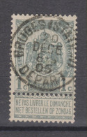 COB 53 Oblitération Centrale BRUGES (STATION) DEPART - 1893-1907 Coat Of Arms