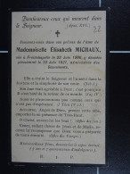 Elisabeth Michaux Froidchapelle 1906 1921  /22/ - Devotieprenten