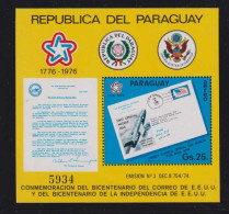 Paraguay Block 280 ** MNH Rocket Cover 1976 - Paraguay