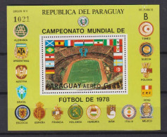 Paraguay Block 331 ** MNH Soccer Futbol 1979 World Champion Ship - Paraguay
