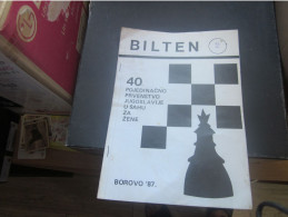 Chess Bilten Prvenstvo Jugoslavije U Sahu Za Zene Borovo - Skandinavische Sprachen
