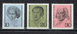 Célébrités Allemandes (Ludwig Von Beethoven, Georg Wilhelm Hegel Et Friedrich Hölderlin) - Unused Stamps