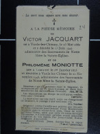 Victor Jacquart Vaulx-lez-Chimay 1860 1942 Et Philomène Moniote Lompret 1873 Vaulx-lez-Chimay 1945  /24/ - Devotion Images