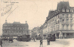 Belgique - LIÈGE - La Place Verte - Tram 73 - Grand Hôtel - Lüttich