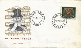 Fdc Rodia: VERDI (1963); No Viaggiata; Annullo Grado - FDC