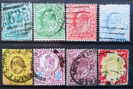 INGLATERRA - IVERT LOTE 8 SELLOS USADO - EDUARDO VI - LOS DE LA FOTO - Used Stamps
