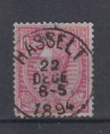 BELGIË - OBP - 1884/91 - Nr 46 T0 (HASSELT) - Coba + 2.00 € - 1884-1891 Leopold II