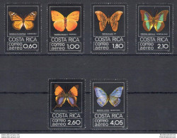 1979 Costa Rica, Posta Aerea Farfalle - Yvert N. 739-44 - 6 Valori - MNH** - Vlinders