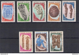 1968 Polynesie Francaise, Yvert N. 52-59 - Arte Isole Marquises - 8 Valori - MNH** - Other & Unclassified
