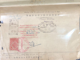 Viet Nam Indo-chna PAPER Have Wedge 10cents Annam Before 1944 QUALITY:GOOD 1-PCS Very Rare - Sammlungen