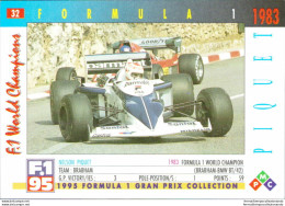 Bh32 1995 Formula 1 Gran Prix Collection Card Piquet N 32 - Cataloghi
