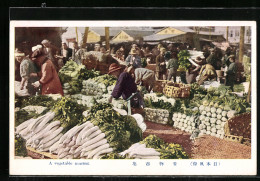 AK A Vegetable Market, Japanischer Gemüsemarkt  - Unclassified