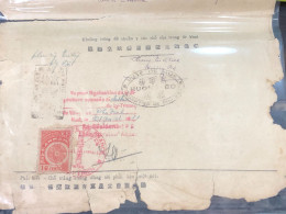 Viet Nam Indo-chna PAPER Have Wedge 10cents Annam Before 1944 QUALITY:GOOD 1-PCS Very Rare - Sammlungen