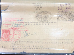 Viet Nam Indo-chna PAPER Have Wedge 10cents Annam Before 1944 QUALITY:GOOD 1-PCS Very Rare - Verzamelingen