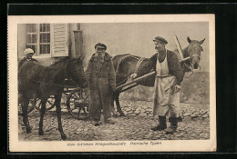 AK Polnische Typen Mit Kutschpferd Und Fohlen  - Non Classés