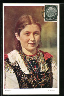AK Goralka, Junges Mädchen In Tracht Mit Perlenketten  - Unclassified