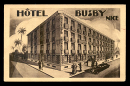06 - NICE - HOTEL BUSBY, 36-38 RUE DU MARECHAL JOFFRE - CARTE ILLUSTREE - Cafés, Hôtels, Restaurants