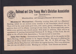 1903 - 1 C. Ganzsache Mit Vordruck YMCA Of Mexico - Gebraucht - Cristianismo
