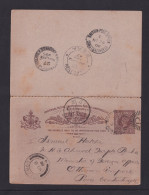 1900 - 1  1/2 P. Doppel-Ganzsache Ab Brisbane Nach Constantinopel  - Lettres & Documents