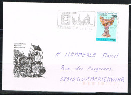 ORF-L15 - FRANCE N° 2854 Sur Lettre Et Flamme Illustrées Illustrée De Réguisheim 1994 - Mechanical Postmarks (Advertisement)